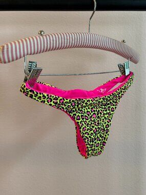 Reversible Neon Thong Bikini Bottom